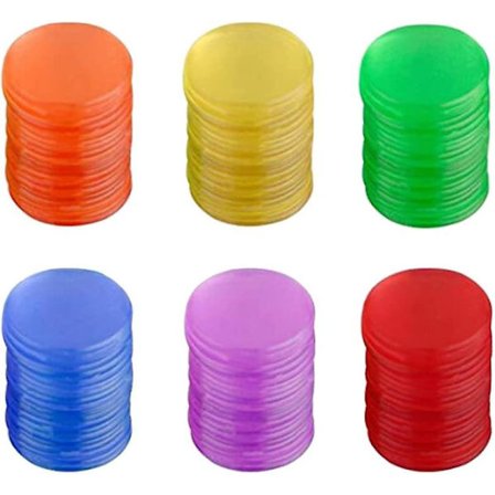 120 stk. 19 mm transparente tellere telle bingo-sjetonger plastmarkører bingo-rekvisita Pro Count bingo-sjetonger for bingo-spillkort [D]