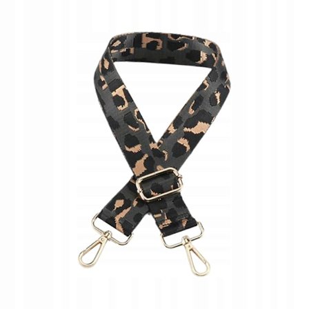 Axelremsväska med Snäpplås Leopardtryck Plånbok Axelremsbälte Grön [DB]