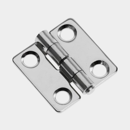 Dobradiça de canto Roca, 30 x 30 mm, aço inoxidável
