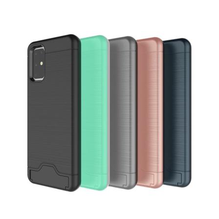 Samsung S20 Plus - Armor Skal - Korthållare - Fler Färger Rosa
