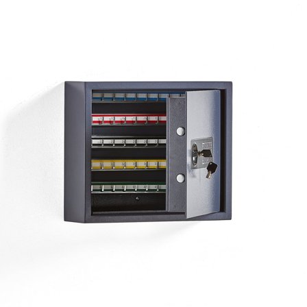 Nøgleskab BARKER, 340x400x120 mm, 50 kroge