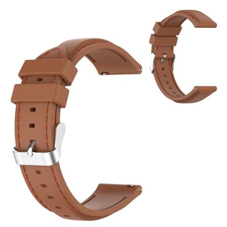 Samsung Galaxy Watch 3 (45mm) thread design + silicone watch band - Brown