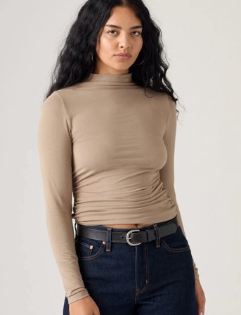 Levi's Nina Top Taupe Gray - Beige - M