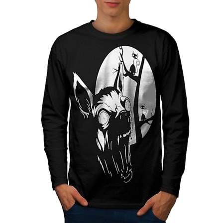 Evil Dog Valp Skräck Män Blacklong Sleeve T-shirt