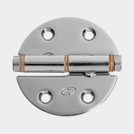 Dobradiça de fricção Roca, 64 x 62 mm, com abertura invertida, 110°, aço inoxidável