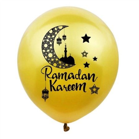 10 st Eid Mubarak Ramadan Ballonger Latex Ballonger GULD