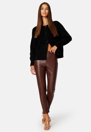 VILA Dagmar Rwsl Coated Legging/TB Chocolate fondant Klær