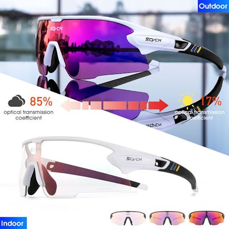 KAPVOE Photochromic Glasögon Herr Dam Sport MTB Road Bike Cykel Cykling Solglasögon Glasögon Gafas Ciclismo Cykelglasögon