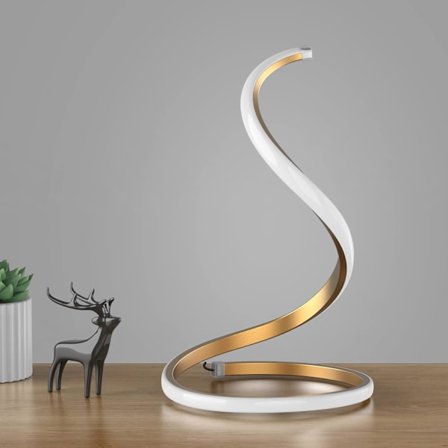 Spiral LED-skrivbordslampa, Dimbar Modern 3-färgs Skrivbordslampa med Minimalistisk Design