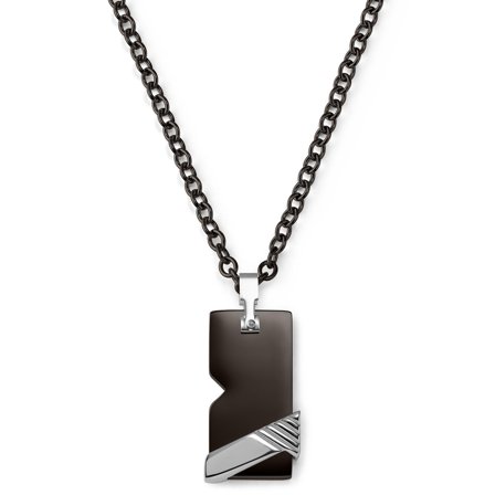 Modern Black Dog Tag Necklace for Men - Dog tags