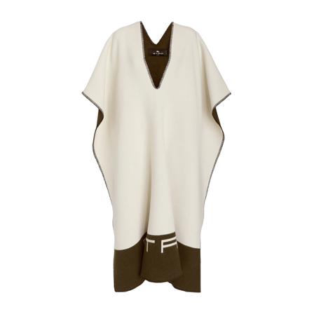 Etro Frakke Hvid, Dame Poncho, Størrelse: ONE Size