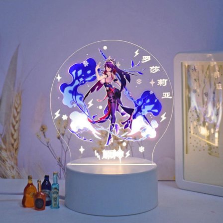 Genshin Impact Barbara 3D LED-akrylnattlampor 7 färger