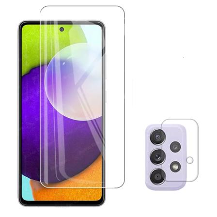 Galaxy A72 Skärmskydd + Kameralinsskydd Hd 0,3mm Transparent/genomskinlig