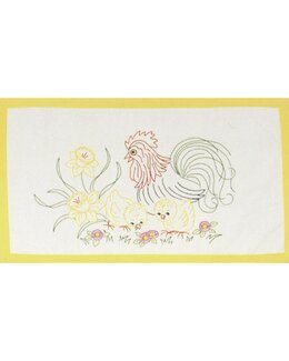 Broderikit Tavla Tupp ocj kycklingar, med eller utan garn - Permin