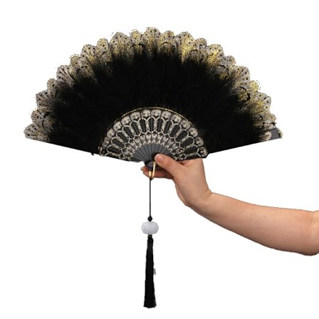 1920-talls Vintage Flapper Håndvifte for Kostymefestdans