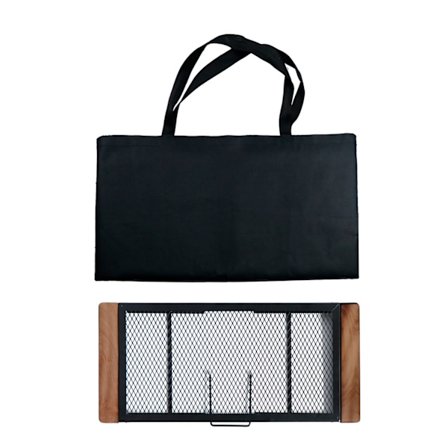 Udendørs sammenklappelig mesh bord vandtæt grillbord bærbar træ side grill bord og klud taske
