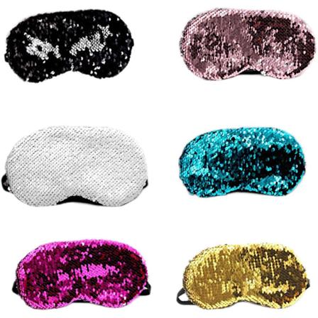 6 stk Glitter Mermaid Pailletter Søvnøye Maske Elastisk Øydekk Shade Blindfold Kvinner Tenåringer Jenter