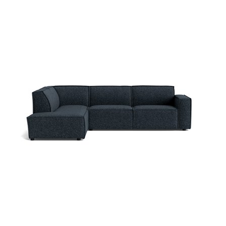 Lyon hjørnesofa, venstrevendt, Modesto Mørkeblå - 289x218x80cm - Moderne og holdbar sofa til afslapning og hygge i elegant design