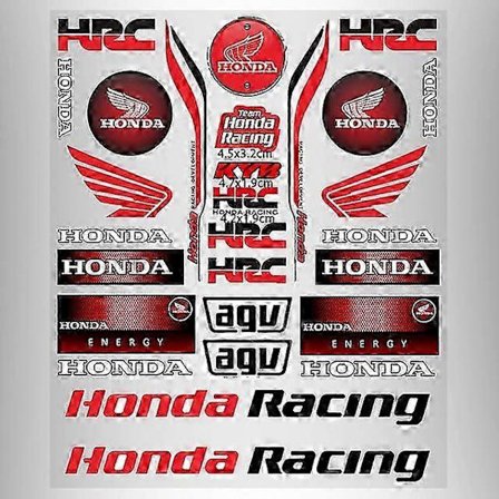 Honda Stickers Decals Motorcykel Tank Logo Kit