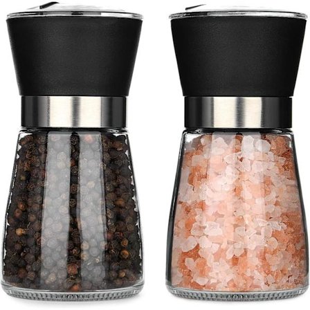 Salt- och pepparkvarnset, salt- och pepparkvarnar, manuell salt- och pepparkvarnset med justerbar grovlek