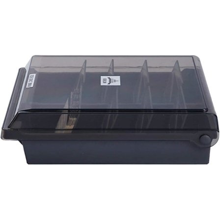 Käyntikorttikotelo, 1000 kortin suurikapasiteettinen säilytyslaatikko, käyntikorttilaatikko, 8 ruudukkoa A-z aakkoshakemisto