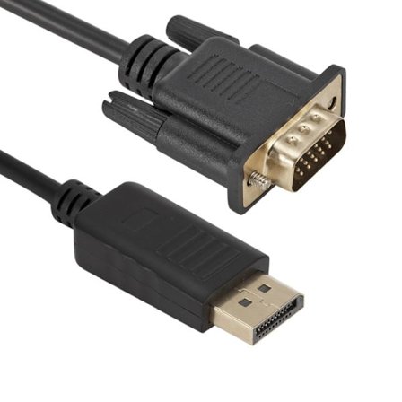 1,8 meter DisplayPort til VGA kabel sort