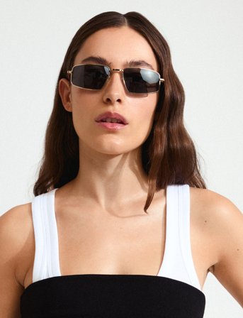 Pilgrim Amiyah Sunglasses Grey/Gold - Grey - ONE SIZE