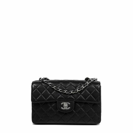 Chanel Vintage, Pre-owned Timeless Double Side Small Bag Zwart, Dames, Maat:ONE Size,leer,strepen