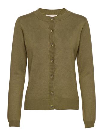 Srmarla Cardigan Knit Neuletakki Khaki Green Soft Rebels