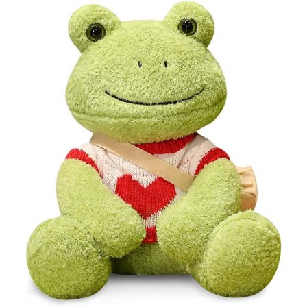 Søt plysjdukke, froskeplysj, barndukke, myk plysjdukke, kosedyrfrosk gave til barn julebursdagsfest (25 cm)