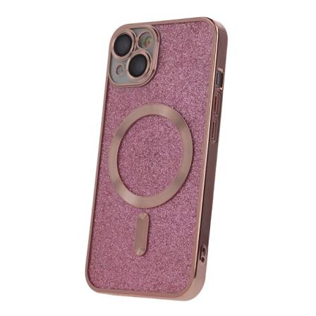 iPhone 15 - MagSafe-kompatibel Chrome Mjuk Skal Rosa Rosa