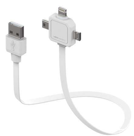 allocacoc 4000022392 USB-kabel 1,5 m, hvid, Forbindelsesudstyr & kabler