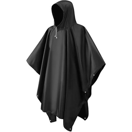 Vanntett Regnponcho, Regnponcho For Voksen, Lett Gjenbrukbar Poncho Vanntett Voksen Eva Regnjakke Nødregnklær Med Hetter