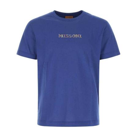 Missoni T-Shirts , Blauw , Heren , Maat: 3XL