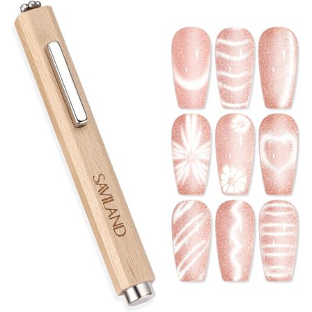 Cat Eye Neglelak Magnet: 3-i-1 Gel Neglelak med Magnet, Neodym Magnet, Stærk Magnetisk Effekt, Dobbelt Magnetisk Pen Neglelak Designværktøj