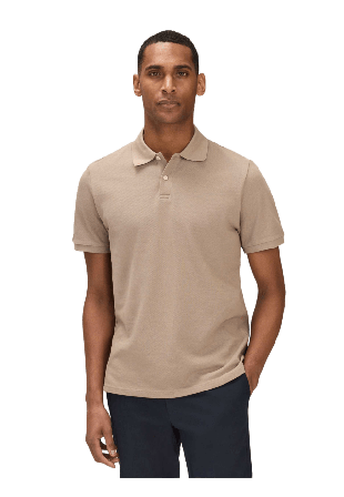 John Henric Cotton S/s Jersey Polo Piké (ola) T-shirts Herr Brun L