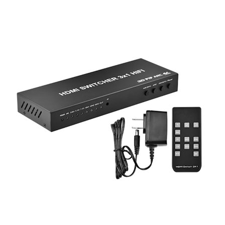 4K*2K 3x1 HDMI 3D UHD -kytkinjakaja ARC PIP SPDIF 3,5 mm kaukosäätimellä