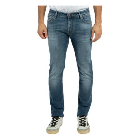 Hand Picked, Skinny Jeans Blauw, Heren, Maat:W40,stretch