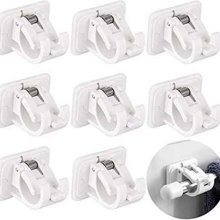 Kestävä materiaali Nämä itseliimautuvat verhotangon pidikkeet on valmistettu KLB:stä