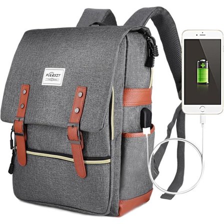 Laptopryggsäck för kvinnor, arbetsryggsäck för bärbar dator 15,6 tum män, vattenavvisande ryggsäck för högskola, skola, kontor, datorväska med USB-