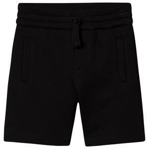 Kids - Dolce & Gabbana Black Plaque Branded Sweat Shorts 10 years - Shorts - 10 years - Black - Junge