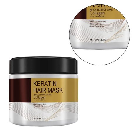 Hårvårdsmask Djup Hydrering Mjuk och Hanterbar Lämplig för Skadat Hår