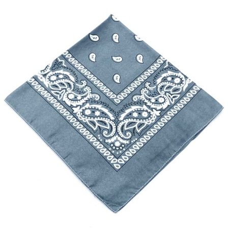 Bandana Scarf Sjal Snusnäsduk Paisleymönster Grå