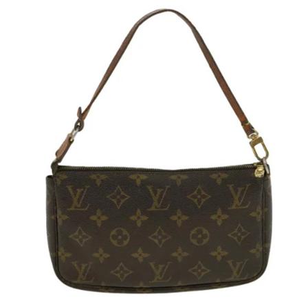 Louis Vuitton Vintage, Pre-owned Pochette Accessoires Monogram Bag Bruin, Dames, Maat:ONE Size,leather