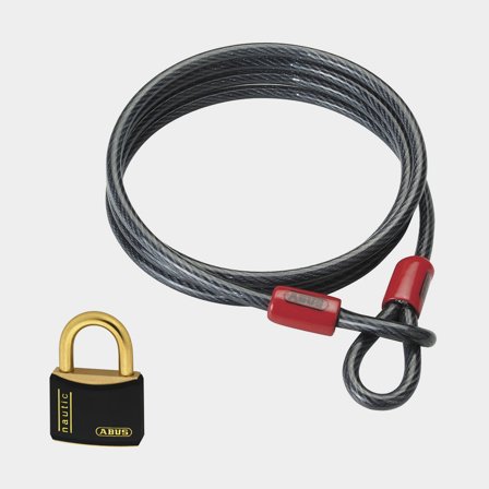 Kit de verrouillage avec câble de verrouillage ABUS Cobra (200 cm x Ø8 mm) & cadenas ABUS T84MB/40 (40 mm x Ø6.5 mm)