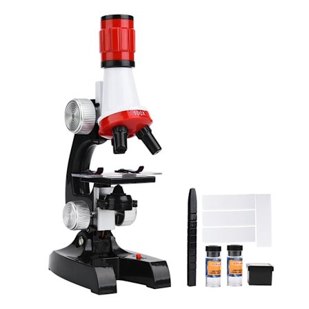 1200x forstørrelsesmikroskopsett pedagogisk biologi ABS barnemikroskopsett