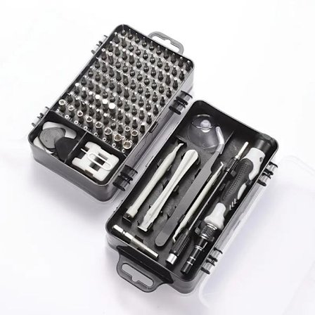 Presisjonsskrutrekker-sett 138 deler Elektronikkreparasjonssett Mini Magnetisk for Datamaskin Laptop iPhone MacBook