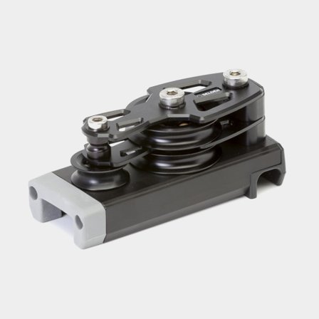 Seldén System 30 - End Control, Double Fiddle with Torlon Ball Bearing Sheaves, Becket, Use with Car 443-355-01 (443-304-03)