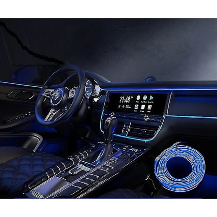 3m Bil Inredning Tillbehör Atmosfär Lampa Kallt Ljus Linje Diy Dekorativ Instrumentpanel Konsol Auto Led Ambient Ljus(Blå)