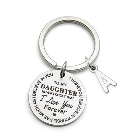 Till min son/dotter inspirerande presentnyckelring Glöm aldrig att jag älskar dig för alltid e to daughter